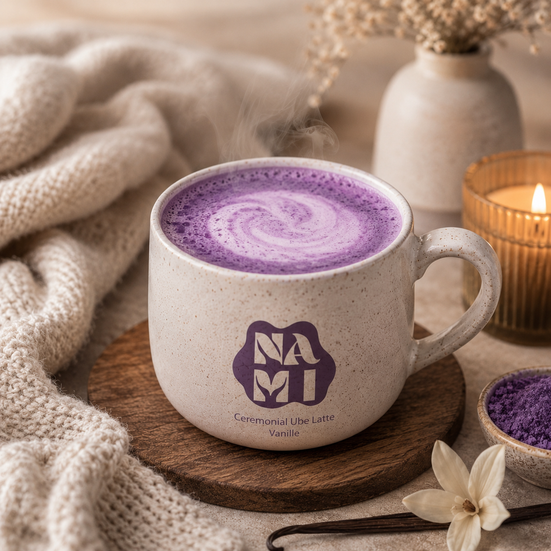Ube Vanilla Latte (Chaud)
